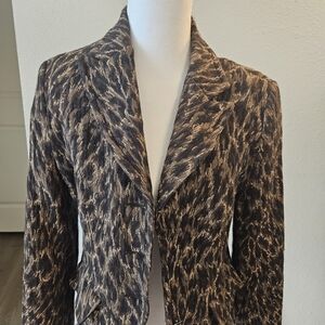 Elegant Animal Print Women's Blazer